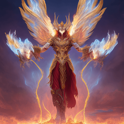 AI generated: Envision an elemental sentinel of a stoic creature embodied as a guardian of both destruction and pr...