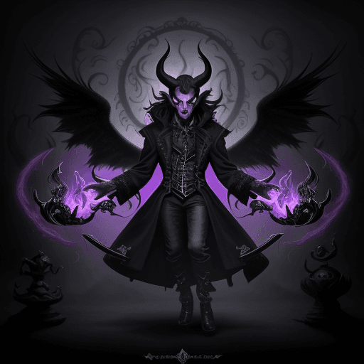 AI generated: Enter the shadowy realm of darkness and mischief as you envision a captivating scene featuring the m...