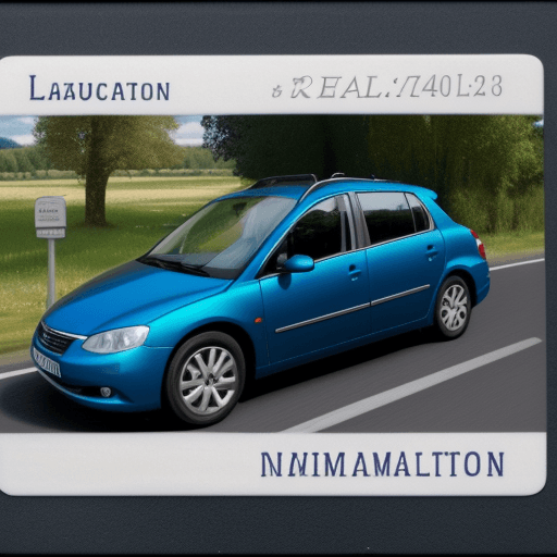 AI generated: carte immatriculation, voiture