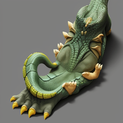AI generated: a human foot similar to a dinosaur's foot with reptile claws instead of human nails