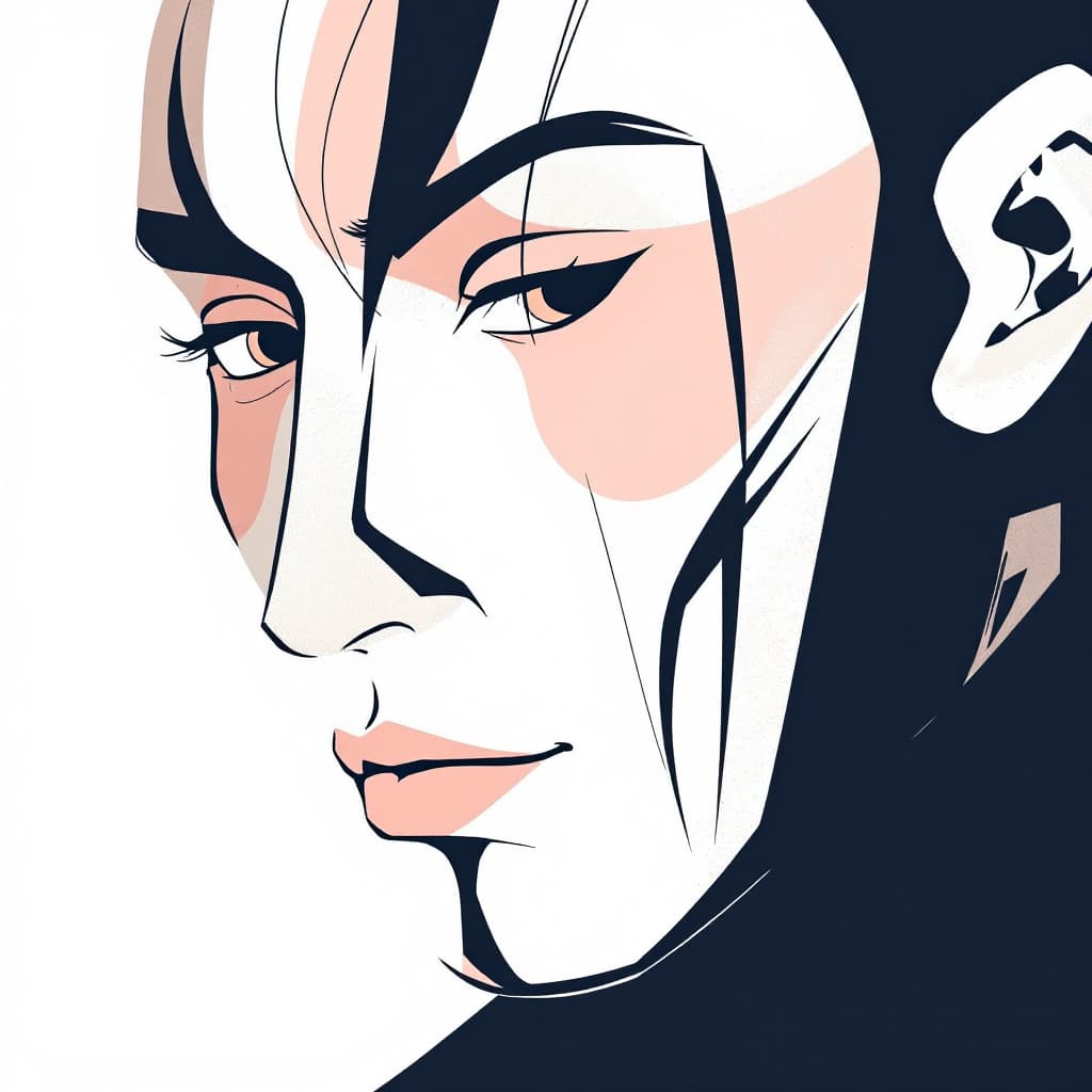 AI generated: vector character illustration, in the style of minimalist detail, forms, rick owens, matt bors, clos...