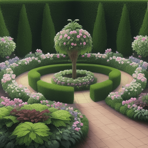 AI generated: highly detailed wallpaper pattern realistic looking garden micro pattern flower garden detailed w