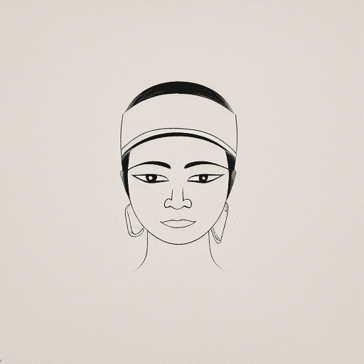AI generated: A minimalist abstract sketch of a indonesia woman