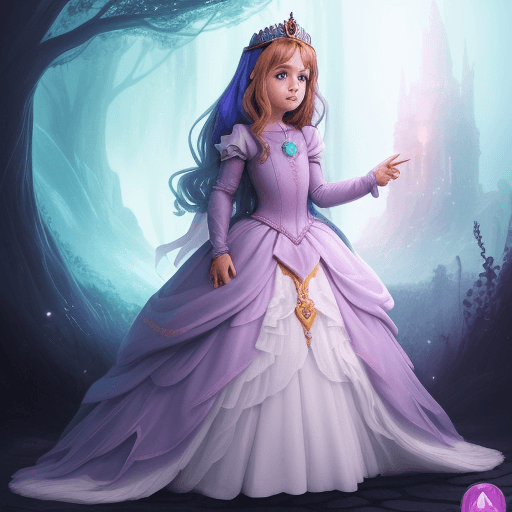 AI generated: imagen de alta resolucion de una princesa de un mundo de fantasia oscura, ella esta bestida con ropa...