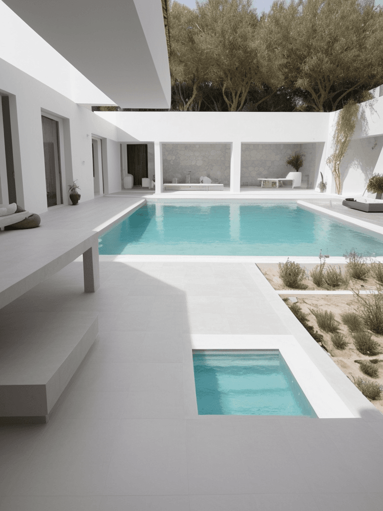AI generated: fotografia en alta resolucion de diseño de interiores, MPLIA cocina de concepto abierto con encimera...