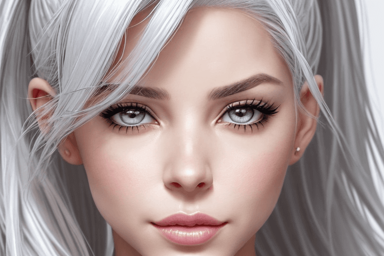 AI generated: face close-up of her alluring eyes, captures alluring emotions, tantalizing thoughts, playful inhibi...