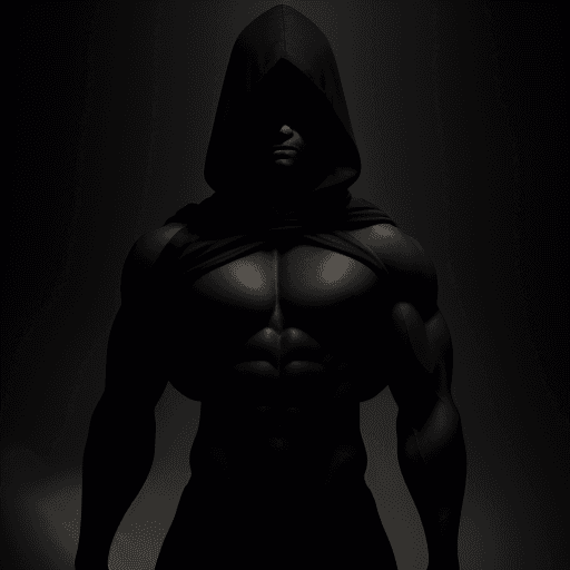 AI generated:  A stoic, bare-chested man standing in a triumphant pose, with one arm raised in victory. His muscul...