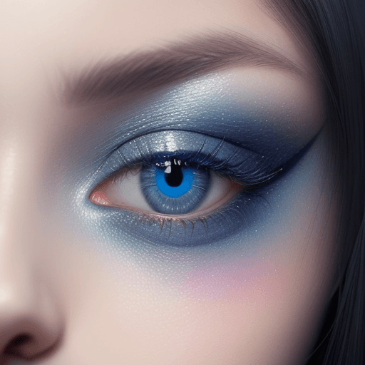 AI generated: a close up of a woman with a blue eye shadow on her face, official dior editorial, trending on pintr...