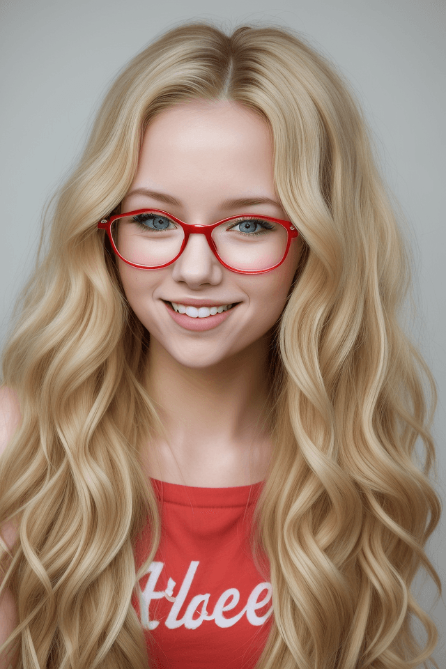 AI generated: a realistic photo of a [very pretty 22 year old  woman], with [long, wavy, blonde hair], looks like ...