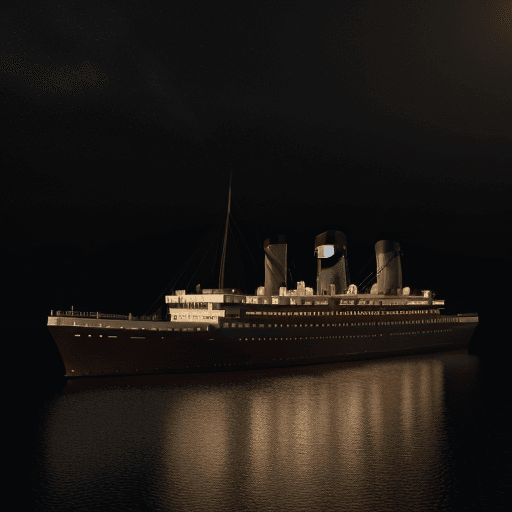 AI generated: recreate the titanic in 8k, unreal engine 5, highly detailed, accurately assembled 