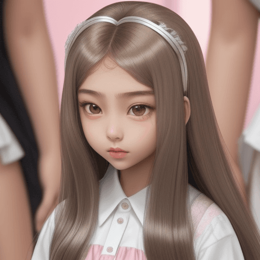 AI generated: 4美少女,
13歳,
brown body,
Platinum heir.