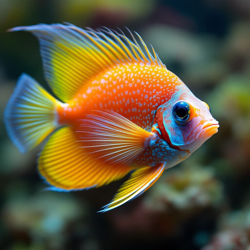 AI generated: Angel fish, macrophotography, professional photo, detailed, (high quality:1.1)