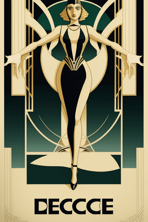 AI generated: art deco poster