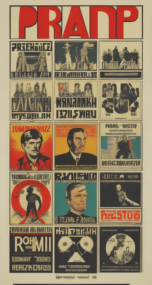 AI generated: 1 poster based on posters from PRL era in early '80 in Poland, with text "born in PRL", vintage cass...