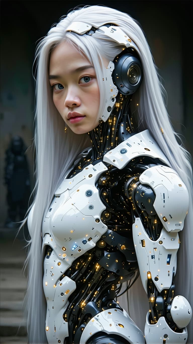 AI generated: a professional photo of a exceptionally of the most beautiful girl in the world, tween (futuristic),...