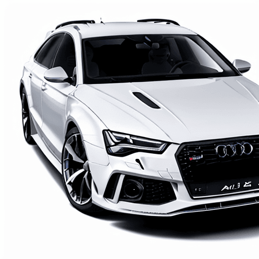 AI generated: the audi rs8 concept, in the style of minimalist illustrator, white background, traditional oil pain...