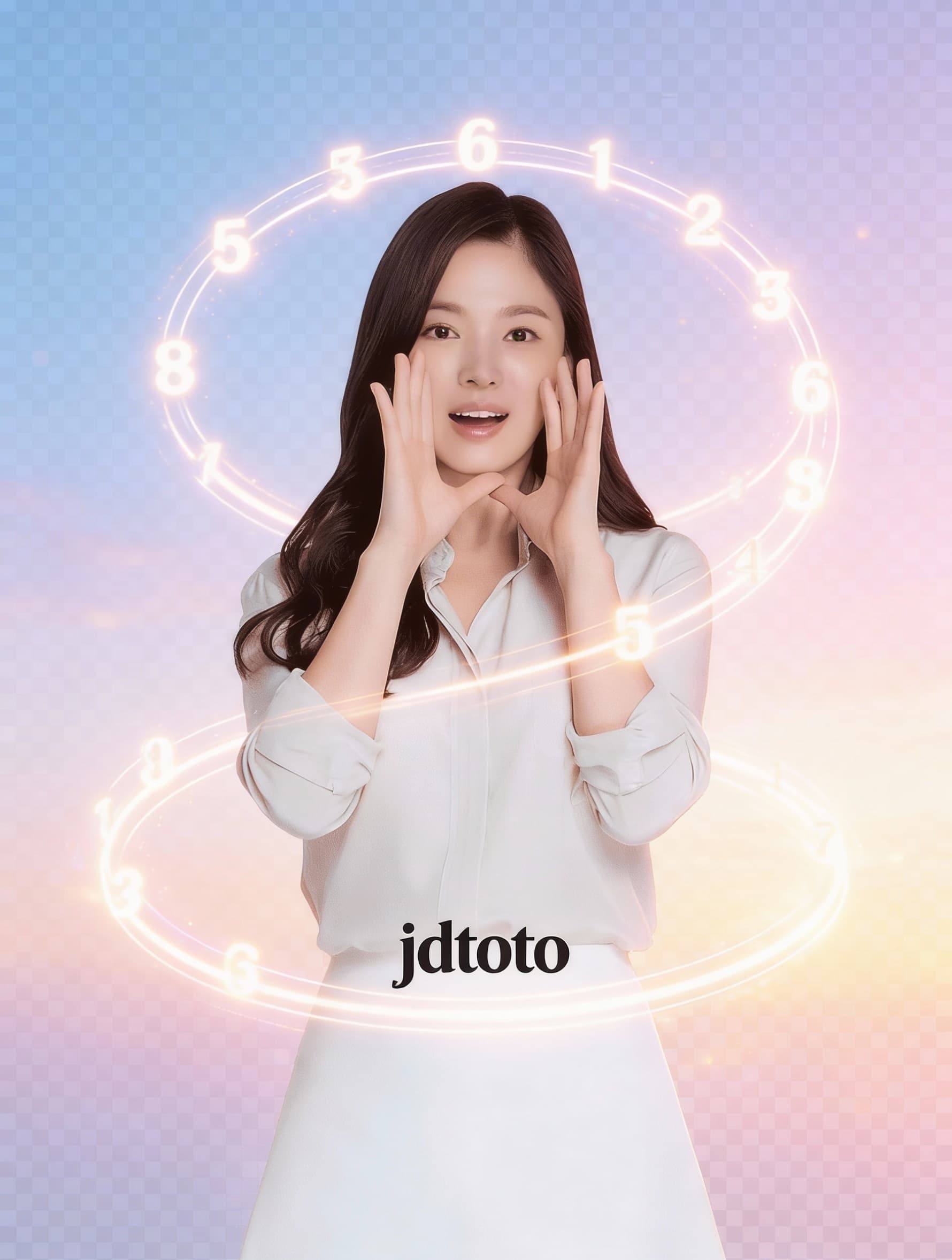 AI generated: angka angka nya seperti mengilinginya dan nama jdtoto 
 dengan nuansa yang tenang dan indah
   serta...