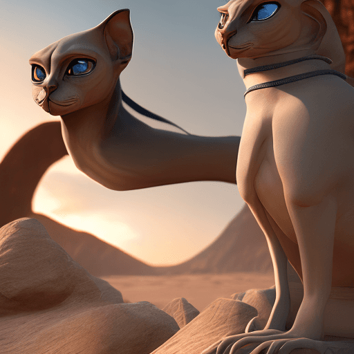 AI generated: Photo of a ultra realistic sphinx cat, dramatic light, pale sunrise, cinematic lighting, battered, l...