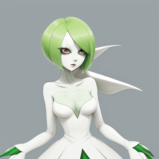AI generated: gardevoir, white dress, creatures \(company\), game freak, nintendo, pokemon, pokemon \(game\), bang...