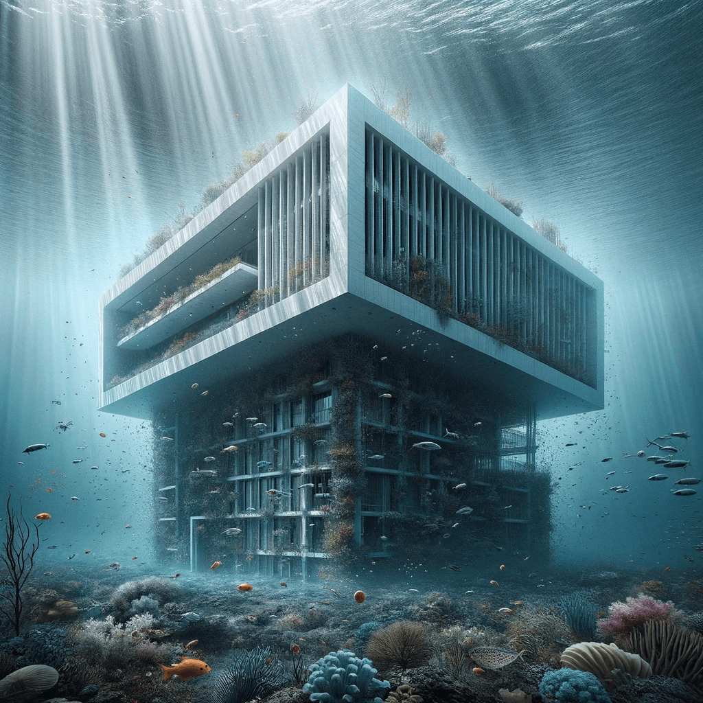 AI generated: Ultra-detailed Architecture Photography in a 4:3 ratio: A mesmerizing image showcasing a modern buil...