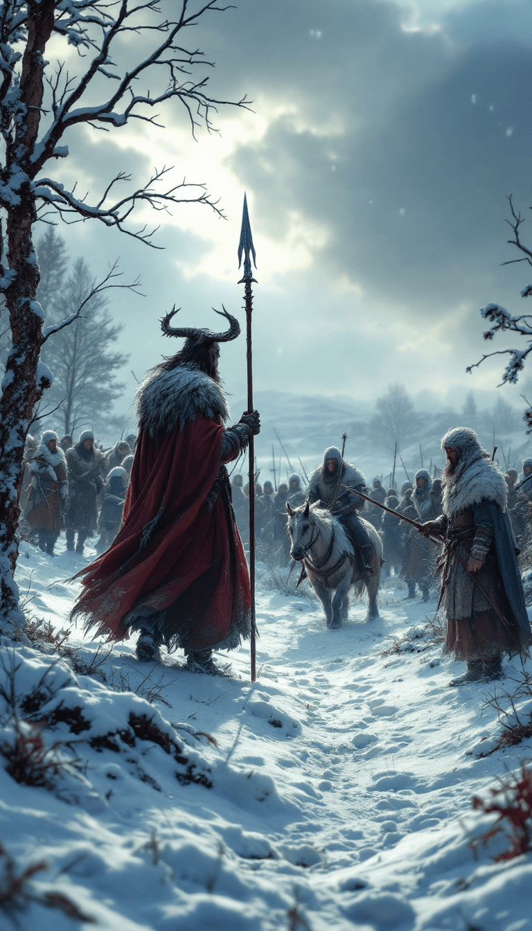 AI generated: truce game of thrones, in the style of detailed hunting scenes, Demon impressive panoramas, animated...