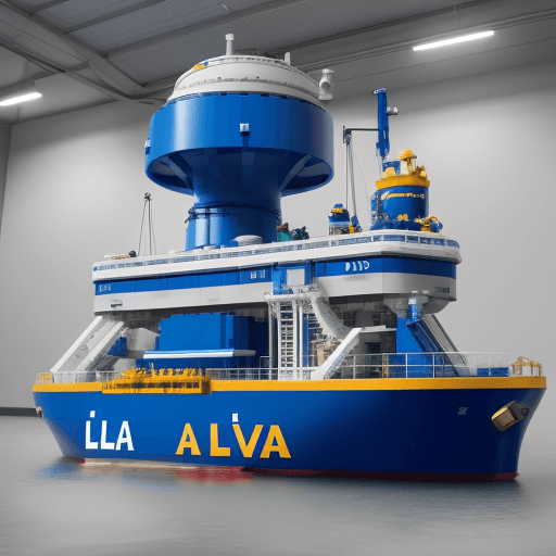 AI generated: alfa laval pureballast system in lego