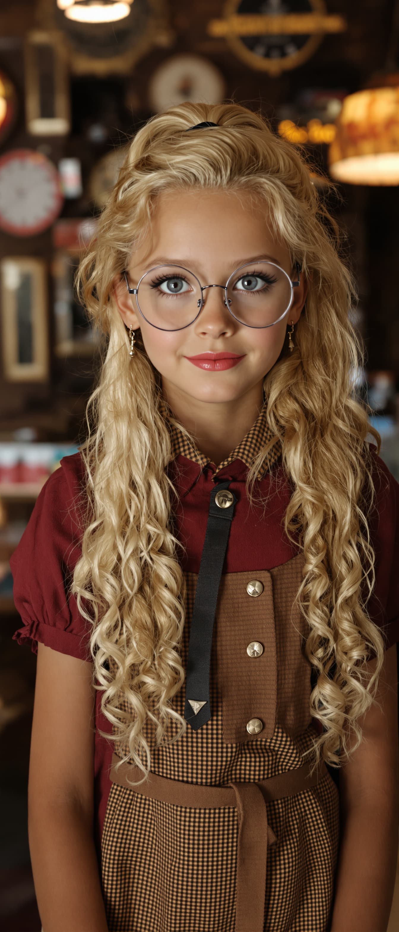 AI generated: A professional photograph captures one of the most beautiful third-grade girls in the world during t...
