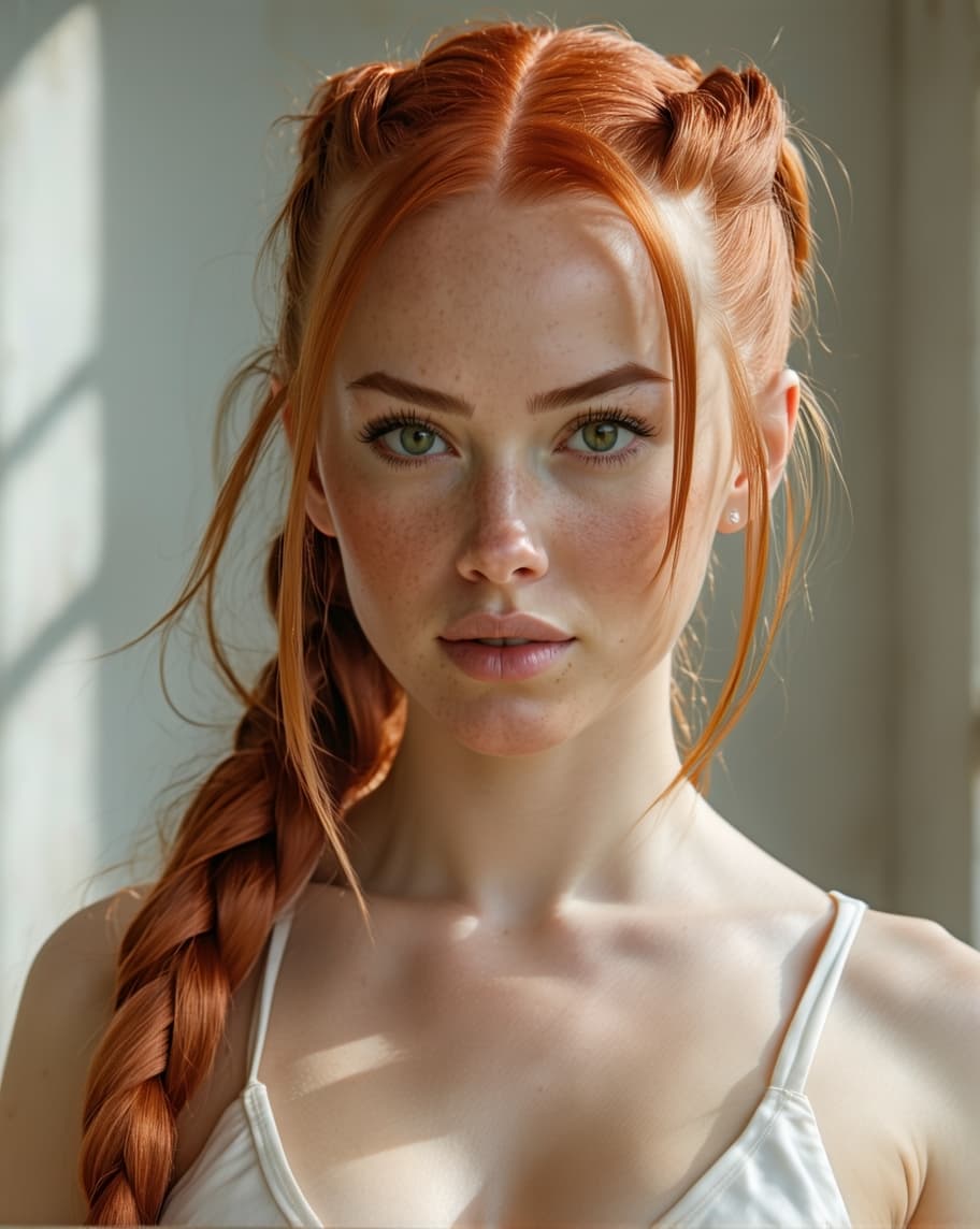 AI generated: hyperrealistic photo, Cammy white, street fighter 6, beauty standards, portrait photography in a sym...