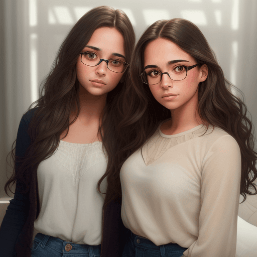 AI generated: a realistic photo of a [very pretty 21 year old woman], with [long, wavy, dark hair], looks like [Al...