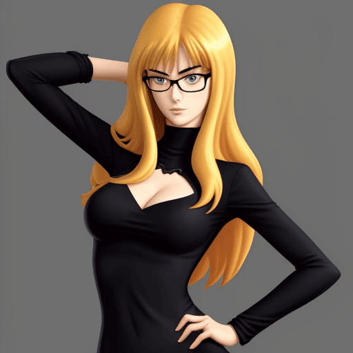 AI generated: Daria Morgendorffer the main blonde character of the animated series Daria, serious expression, very...
