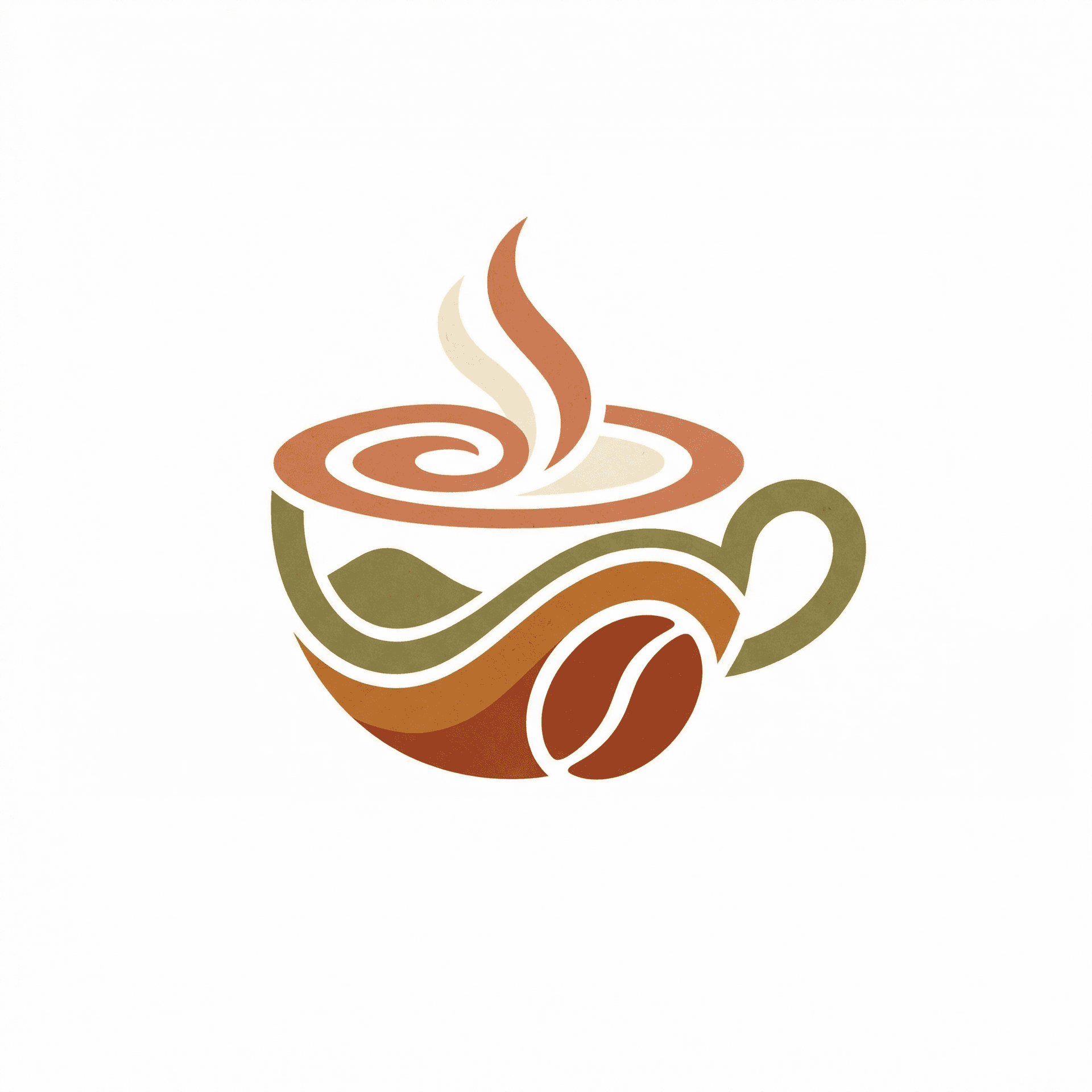 AI generated: Artisan coffee shop, steaming cup, earth tones, cozy and warm feeling