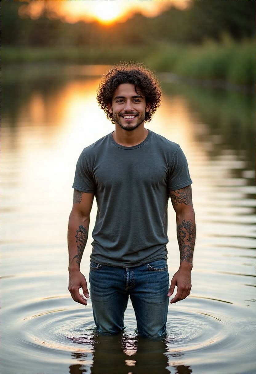 Guys in wet clothes
