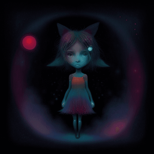 AI generated: cute little girl holographic, , , by Andy Kehoe
