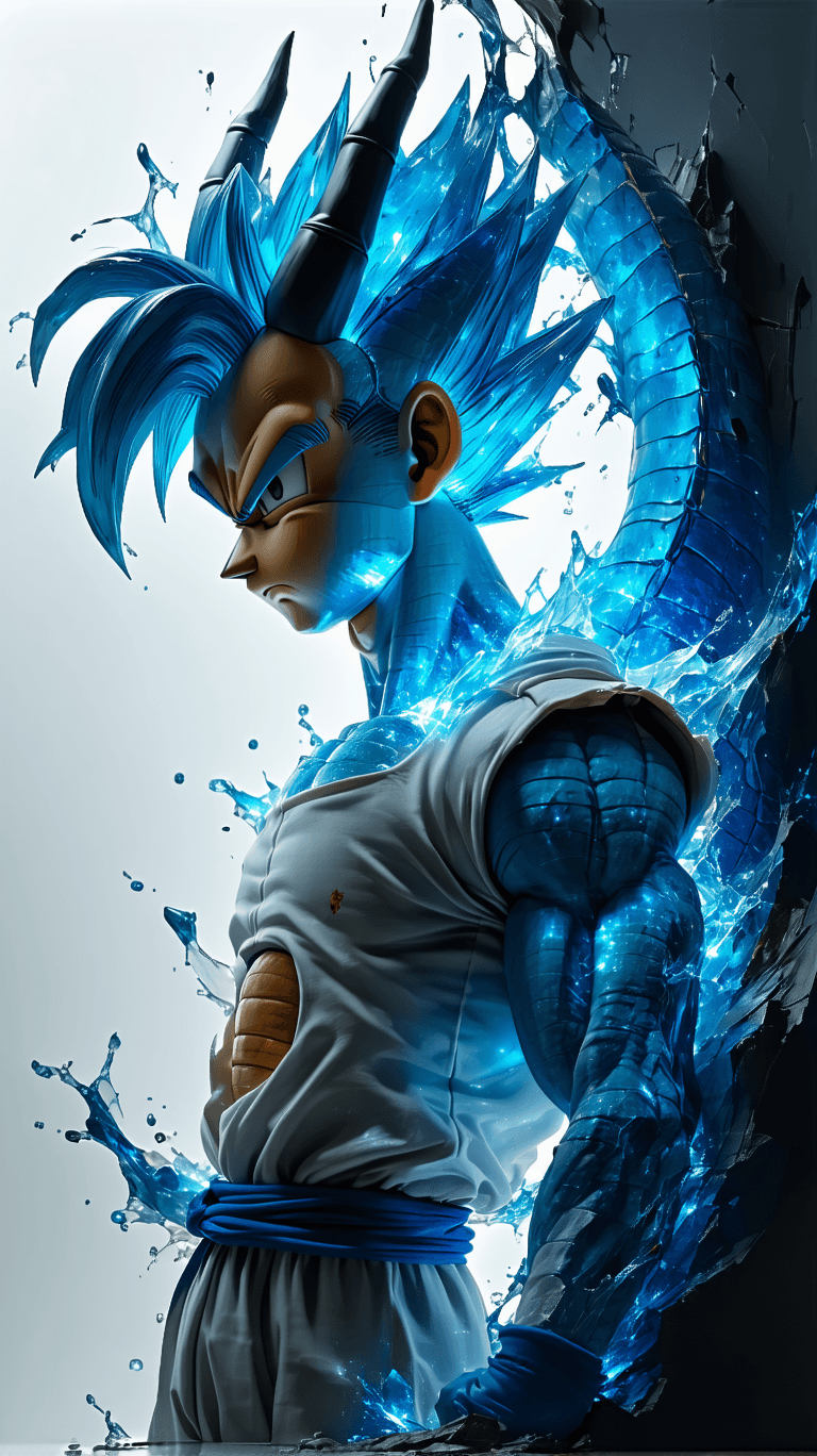AI generated: dragon ball anime art wall art picture with dragon ball art / dragon ball xv, in the style of dark a...