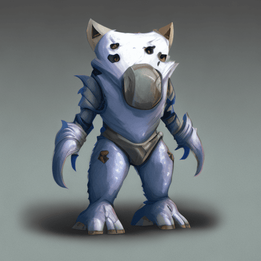 AI generated: Laval protogen furry
