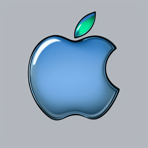AI generated: apple blue 