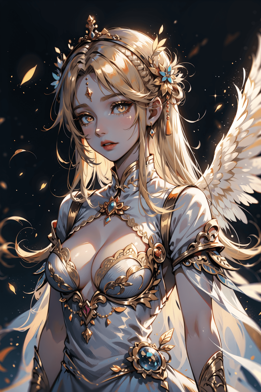 AI generated: ((cinematic light)), hyper detail, dramatic light, intricate details,(unreal goddess, chinese god, 1...