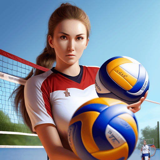AI generated: Hyper realistic Professional Volleyball Player