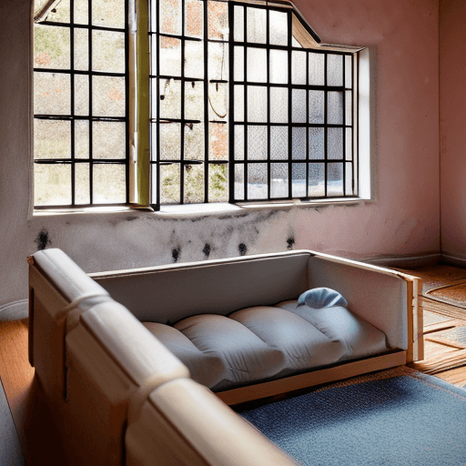 AI generated: High resolution photography interior design, dreamy sunken living room conversation pit, wooden floo...