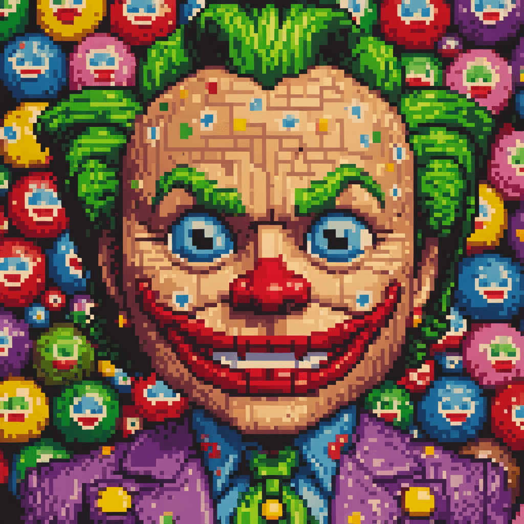 AI generated: Create a toy Joker( Nolan) , evil, in the style of Takashi Murakami, cinematic lighting, sharp focus...