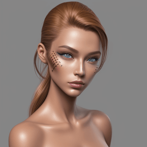AI generated: color the model, make the skin realistic 