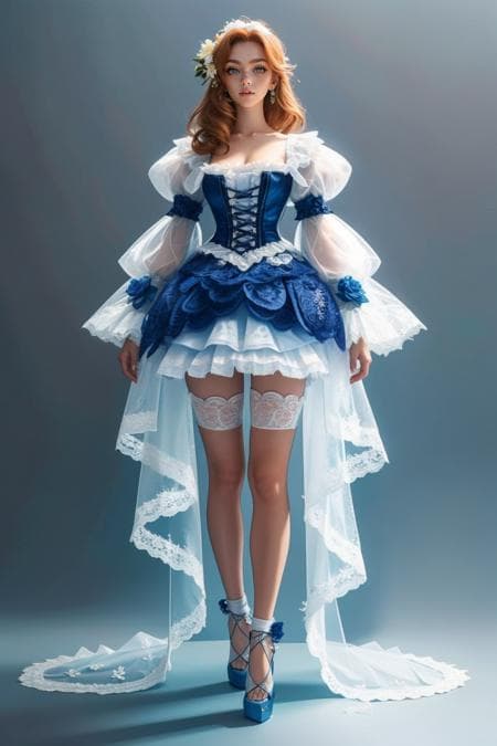 Blue Lace Dress - Image 4