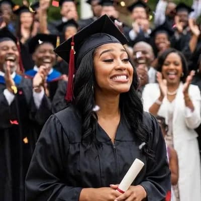 AI generated video: Animate college graduation ceremony, hyper-realistic