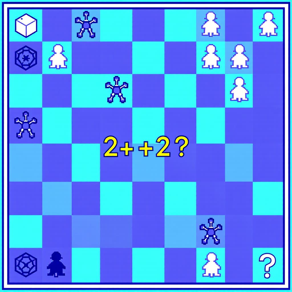 AI generated: on the board, 2+2 = ?
