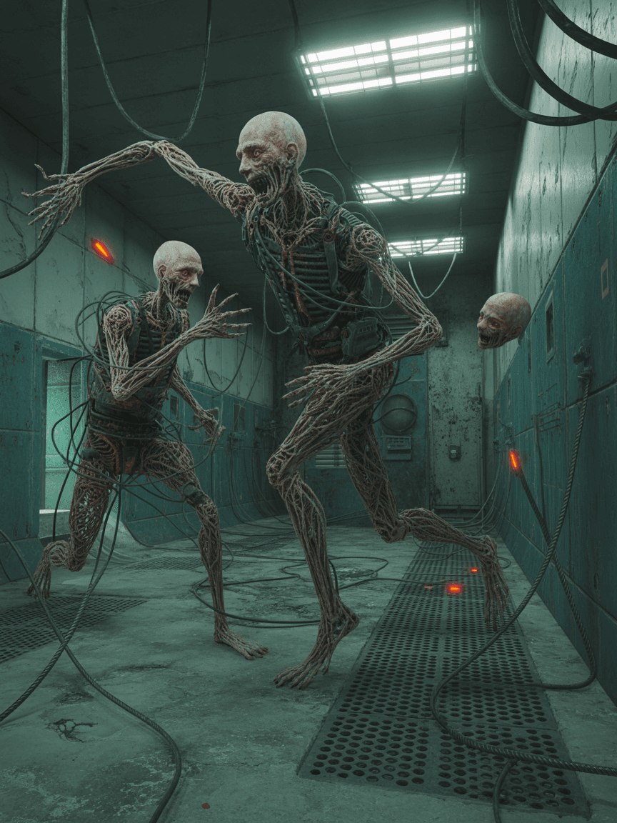 AI generated: Amid the chaos in the ruined Chernobyl Nuclear Station, Hours after a mysterious second explosion in...