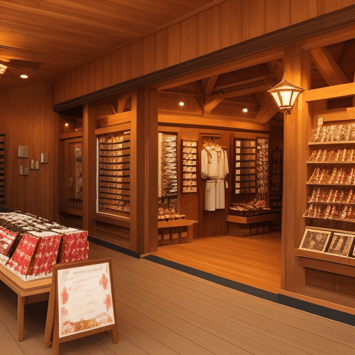AI generated: resort
wooden building gift shop