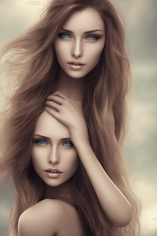 AI generated: beautiful, stunning, woman, offering a hug, dark blond hair,realistic, 8k