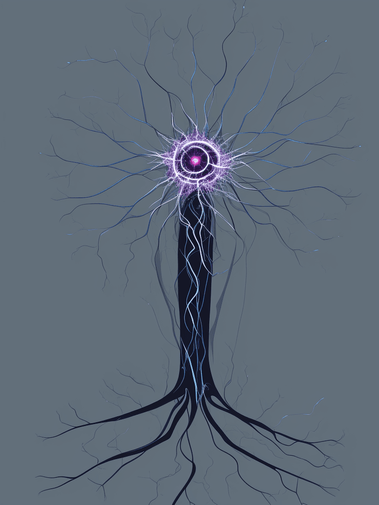 AI generated: Artificial neuron vector art.