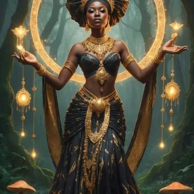 AI generated video: **"Reine Vodou: Communion with the Loa"**  

**The Divine Sovereign**  
- A **Haitian Vodou queen...
