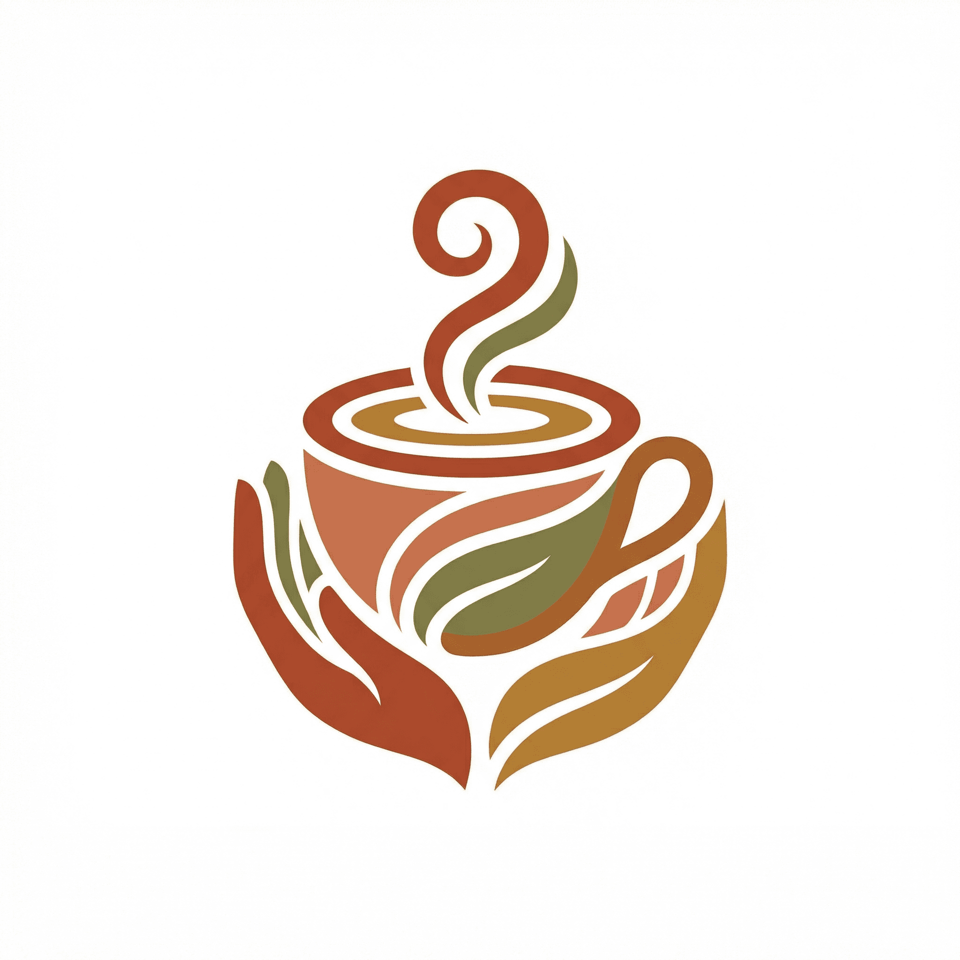 AI generated: Artisan coffee shop, steaming cup, earth tones, cozy and warm feeling